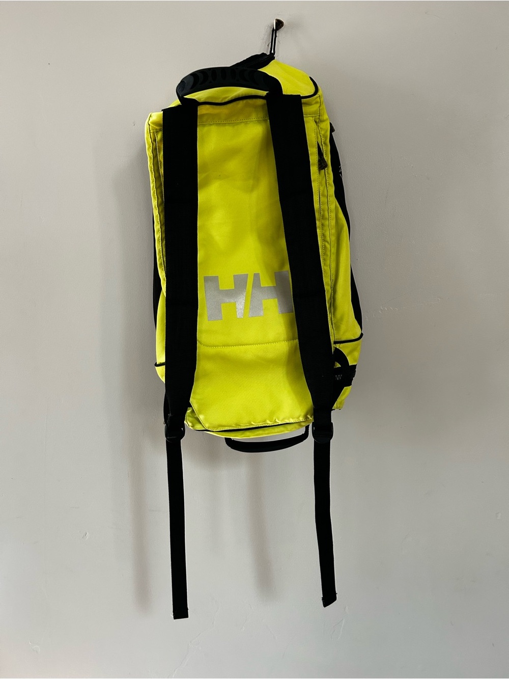 Helly Hansen Racing 35L Convertible Duffel Backpack Neon Highlighter YellowBlack